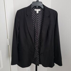 (NWOT) Chico's City Chic Two-Button Blazer - Black (Size 1 (US 8))